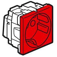 Розетка 2М, с Механической Блокировкой, Красная фото 1