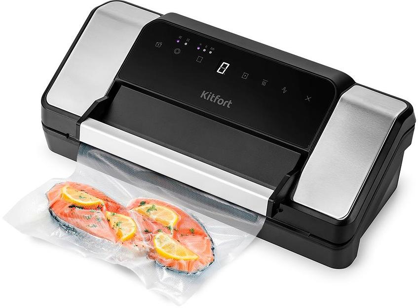 Вакуумный упаковщик Kitfort КТ-1532 130Вт шир.пак.:30см черный/серебристый фото 1