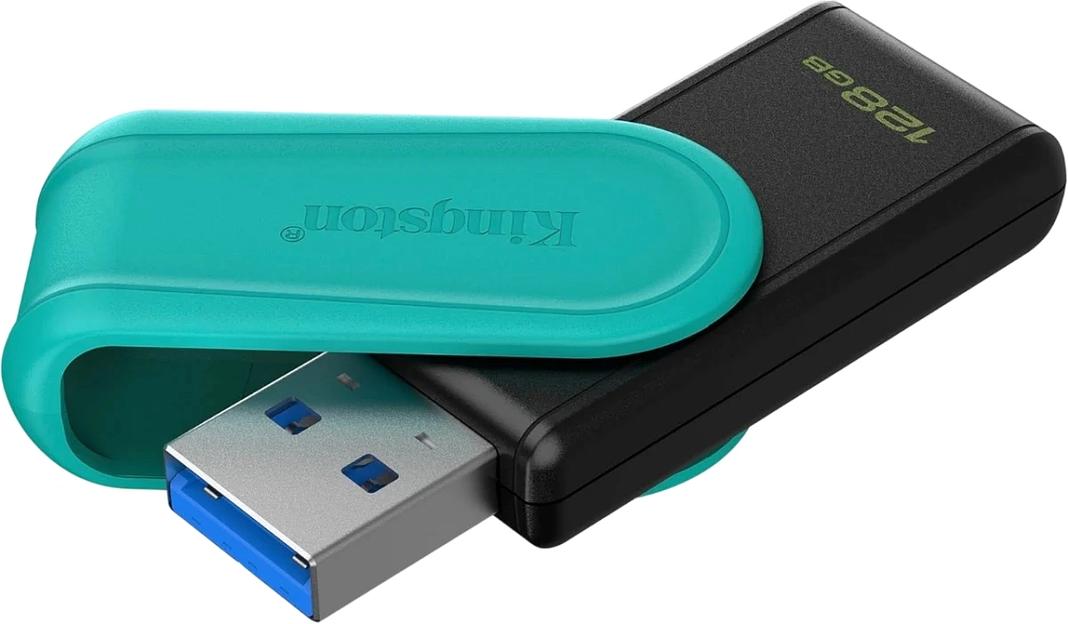 Флеш Диск Kingston 128GB DataTraveler Exodia S DTXS/128GB USB3.2 бирюзовый/черный фото 2