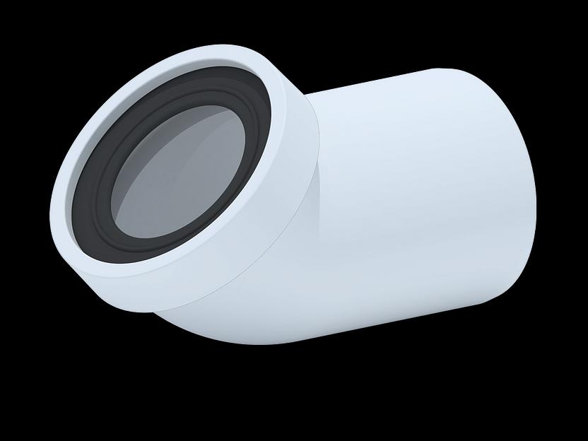 Труба фановая АНИ 110x45 градусов фото 1