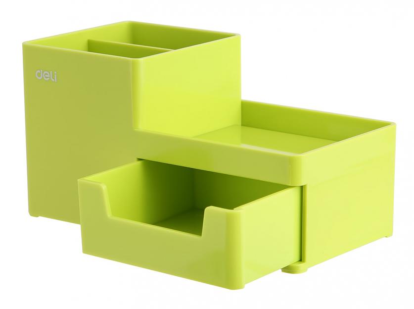 Органайзер настольный Deli EZ25150 Rio 175x90x92мм зеленый пластик фото 3