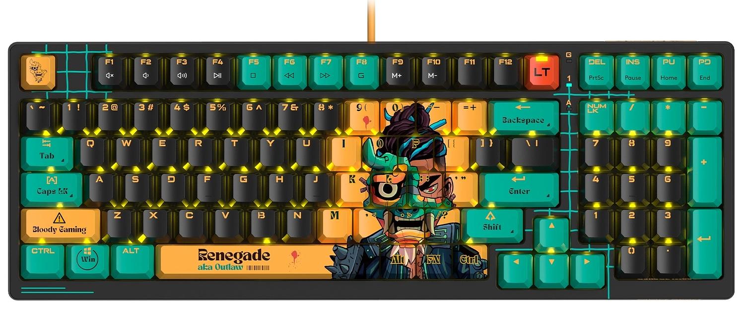 Клавиатура A4Tech Bloody AT98 Renegade механическая черный/зеленый USB for gamer LED (AT98) фото 3