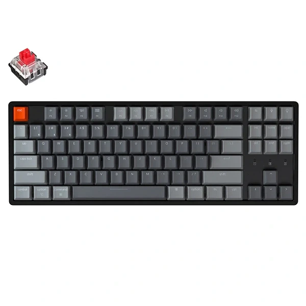 Клавиатура Keychron K8 87 Key Aluminum Frame Gateron Optical Red Hot-Swap RGB Black фото 1