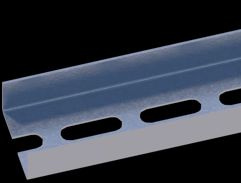 Перфошвеллер К225 80х40х2000 горячеоцинкованный толщина 2.5мм фото 1