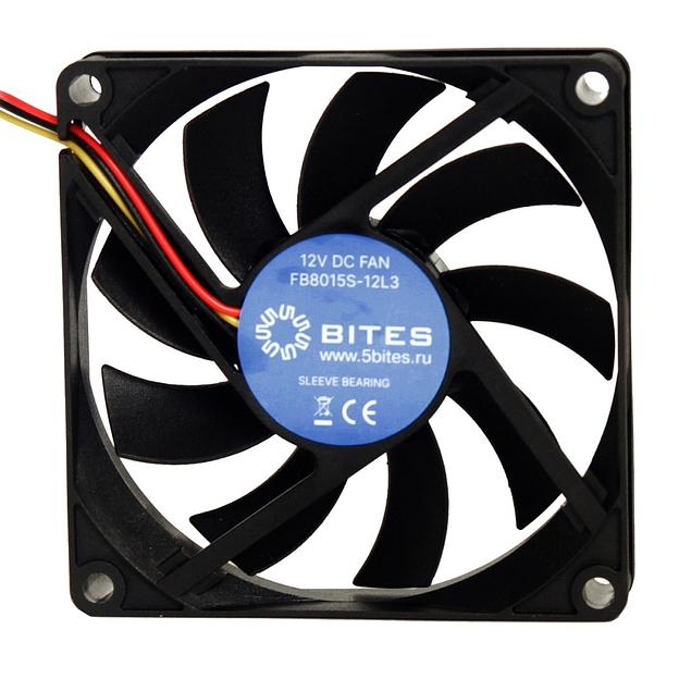 5bites Вентилятор FB8015S-12L3 80X15 / SLEEVE / 2000RPM / 3P фото 1