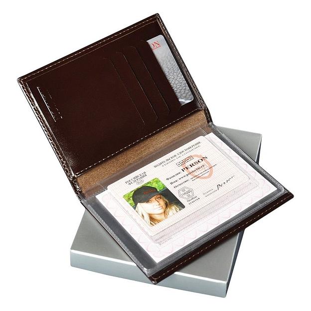 Обложка для автодокументов Person БС-1/бордо фото 2