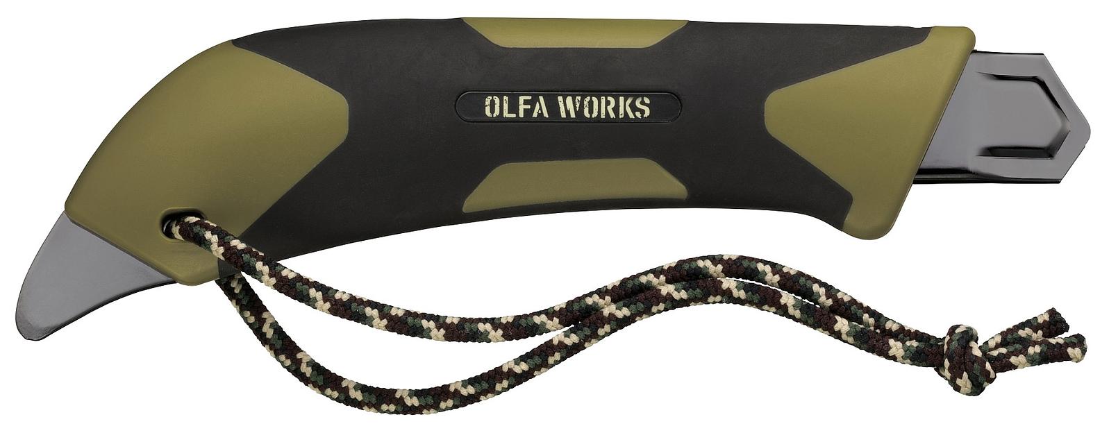 OLFA WORKS FK1 FIELD KNIFE универсальный нож со сменным серрейторным лезвием для сложных материалов (OW-FK1-OD) фото 3