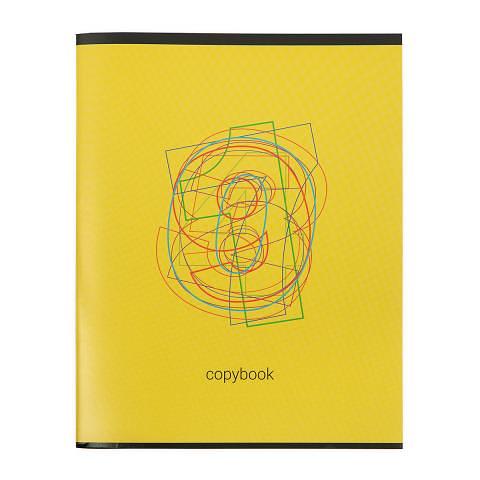 Тетрадь общая на скобе А5, 96 л., клетка, Шрифты, желтый, SVT_961221_03, SVETOCH фото 1