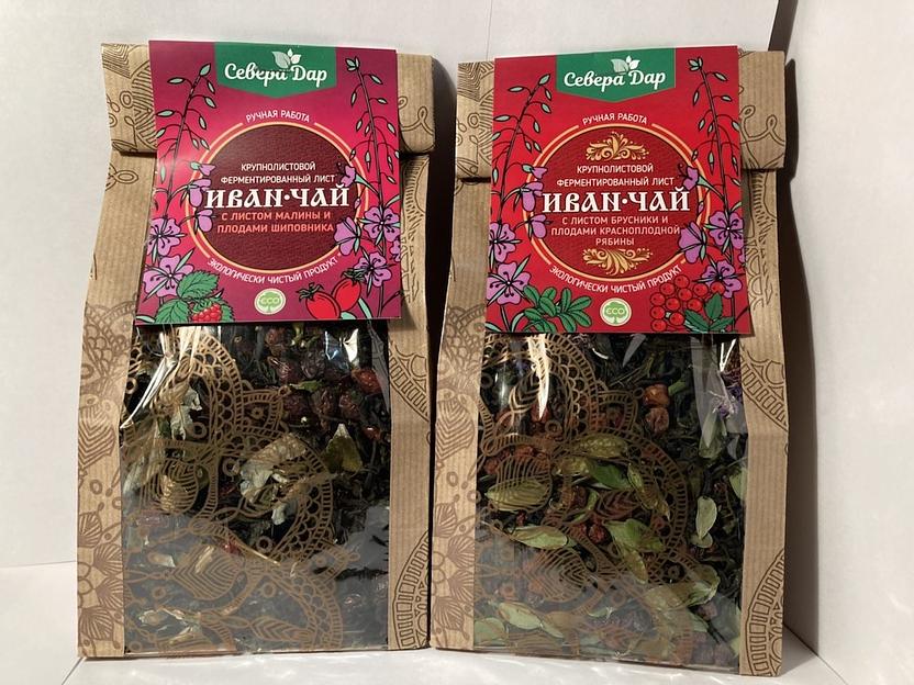 Иван-чай с листом малины Севера Дар 100 г фото 1
