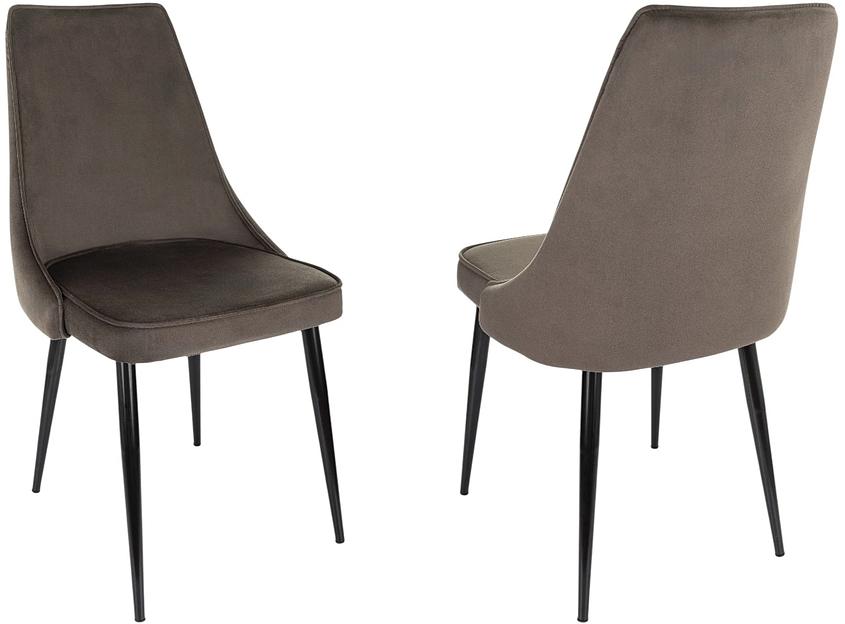 Стул для дома Бюрократ CH-K4_2 комплект 2шт коричневый Holland 74 металл черный на ножках (CH-K4_1/HL74_2) фото 1