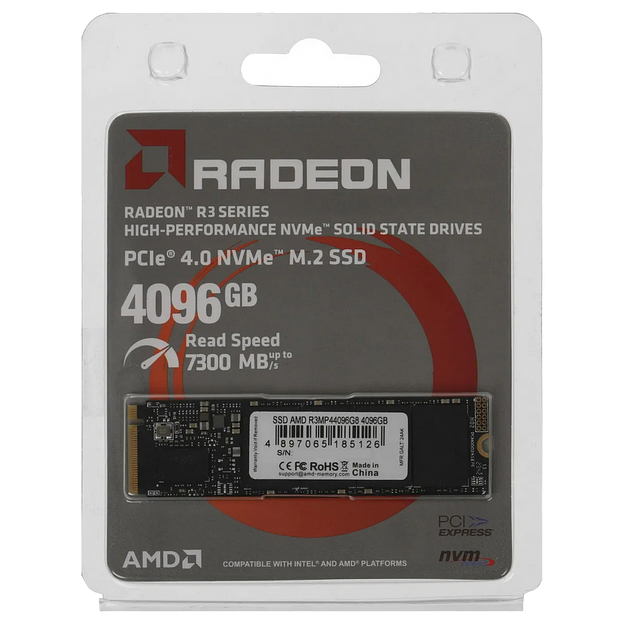 Твердотельный накопитель SSD AMD Radeon M2.2280 4TB R3 Series фото 3
