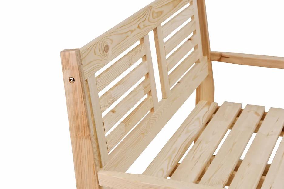 Скамья деревянная для сада и дачи, для 2-х человек Хольмен ОПТ фото 7