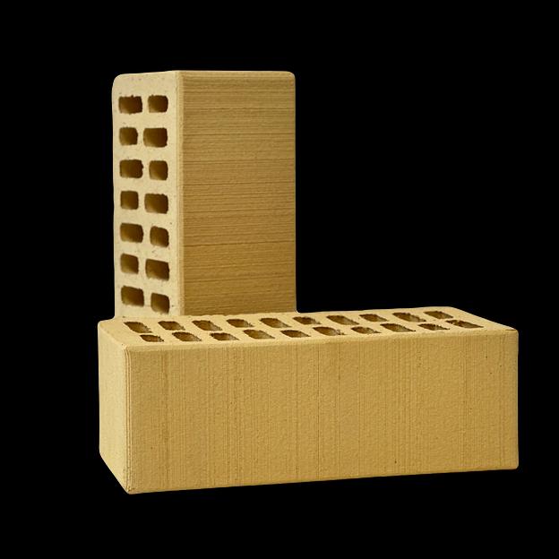 Кирпич лицевой, Слоновая кость, бархат 1.0 НФ 250х120х65 мм, М150, опт фото 1