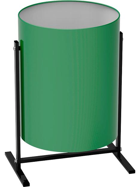 Урна металл 25л. разборная зелёный фото 1