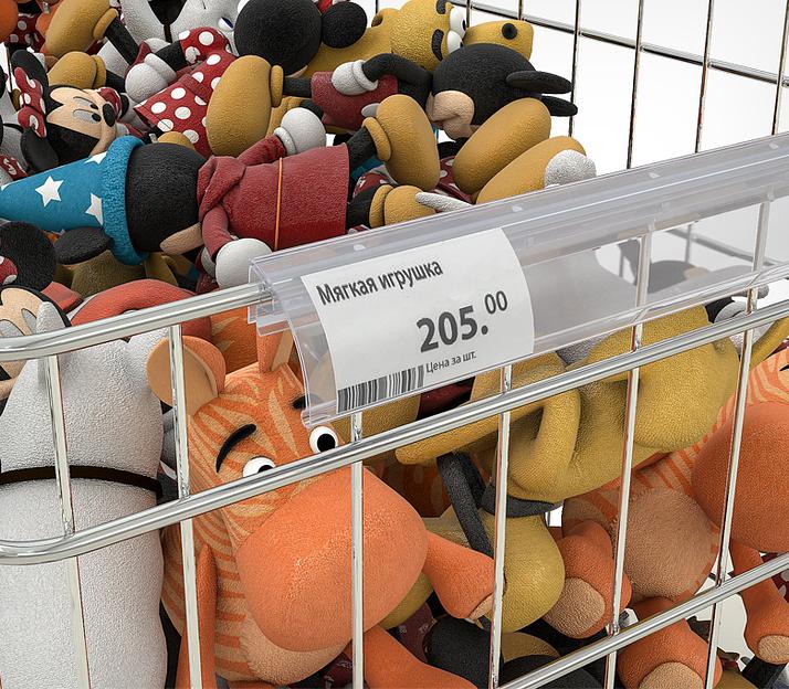 Ценникодержатель для металлических корзин KEC39 длина 1000 мм фото 1