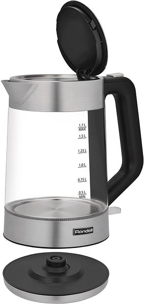 Чайник электрический Rondell RDE-1008 1.7л. 2200Вт прозрачный корпус: стекло фото 2