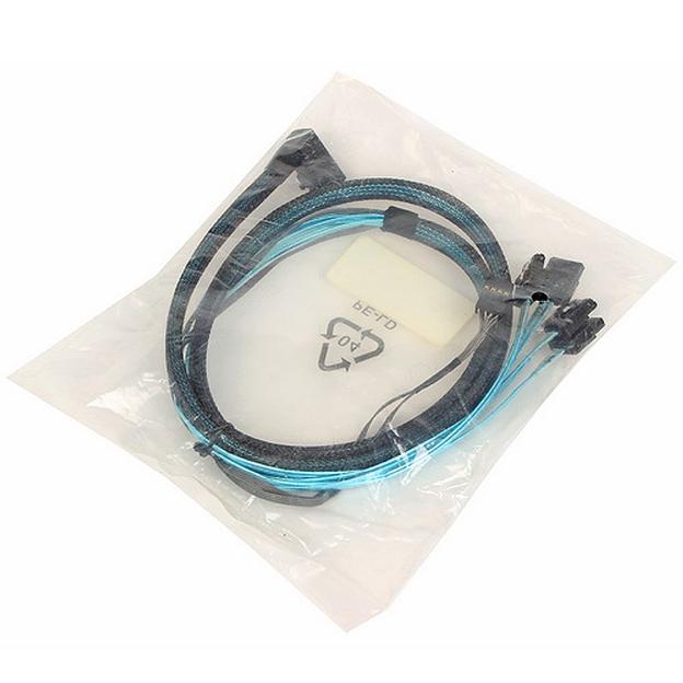 Кабель ACD-RA8643-SATASB-08M, Internal SFF8643-to-4*SATA+SB ( HDmSAS (угловой) -to- 4*SATA+SideBand ) 75cm (аналог 2280000-R) (6705170) фото 1