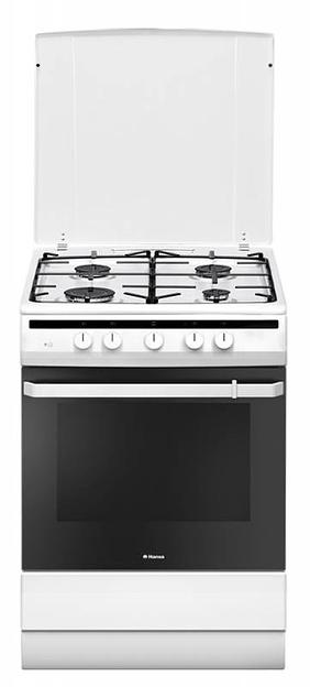 Плита Газовая Hansa FCGW61000 белый (металлическая крышка) фото 1