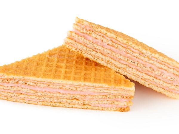 Блинные вафли со вкусом клубники и сливками 1,1 кг ОПТ фото 1