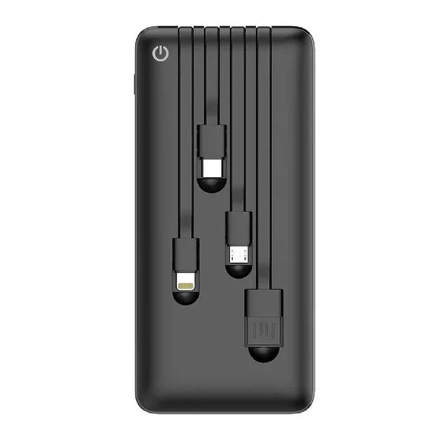 Perfeo Powerbank ABSOLUTE 10000mah In Micro usb,USB /Out USB,Micro usb,Type-C,Lightning, 2.1А/ Black (PF_B4878) фото 1
