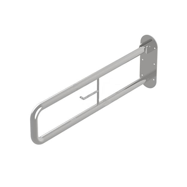 Поручень для туалета настенный откидной с бумагодержателем 800×200 опт фото 1