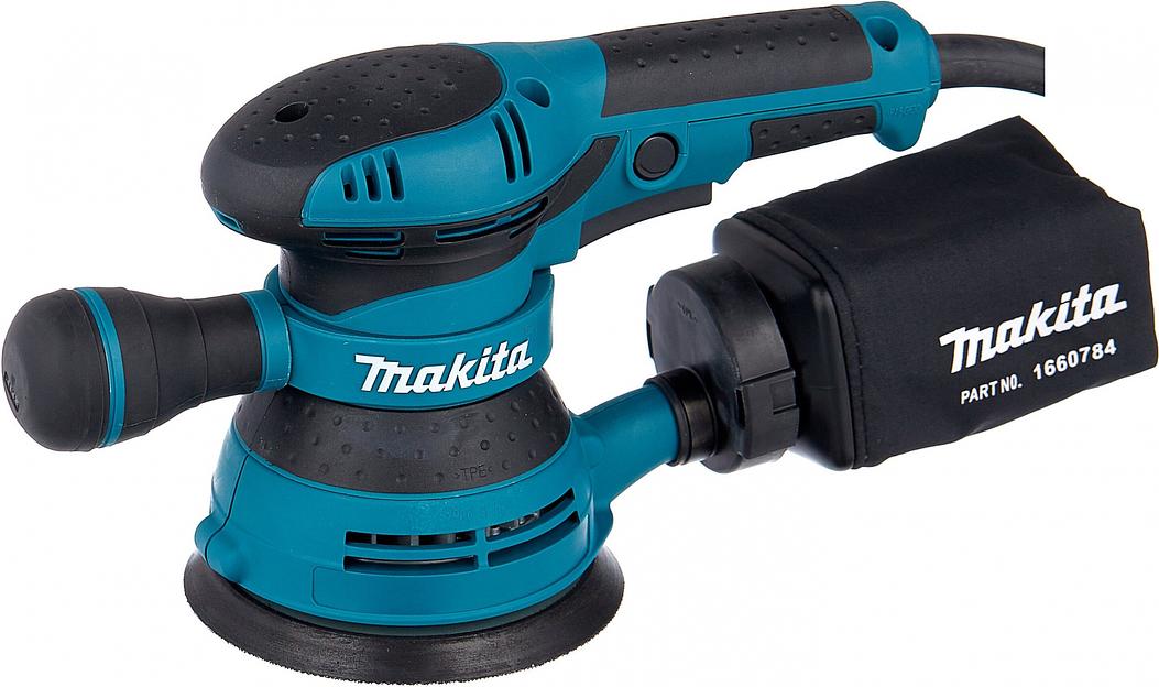 Makita BO5040 Эксцентриковая шлифовальная машина [BO5040] {300Вт,ф125мм,12000об\м,ампл-2.8мм,1.4кг,кор,п\сборник,доп.рукоятка} фото 1