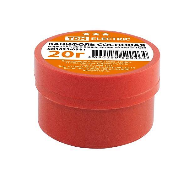 Канифоль сосновая, марка "А", 20 г, банка, серия "Алмаз" TDM фото 1