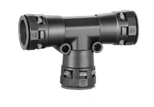 Тройник DN 36/36/36 мм, полиамид, цвет черный фото 1