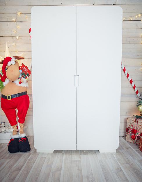 Шкаф 2-х дверный детский «Облако» белый 1000 мм фото 1