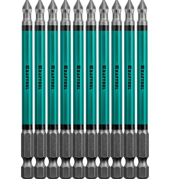 KRAFTOOL Optimum PZ2, 100 мм, 10 шт, биты (26124-2-100-10) фото 1
