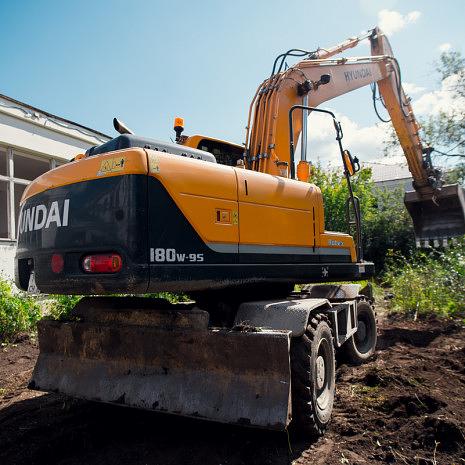 Аренда экскаватор колесный HYUNDAI R180W-9S Вологодская область фото 1