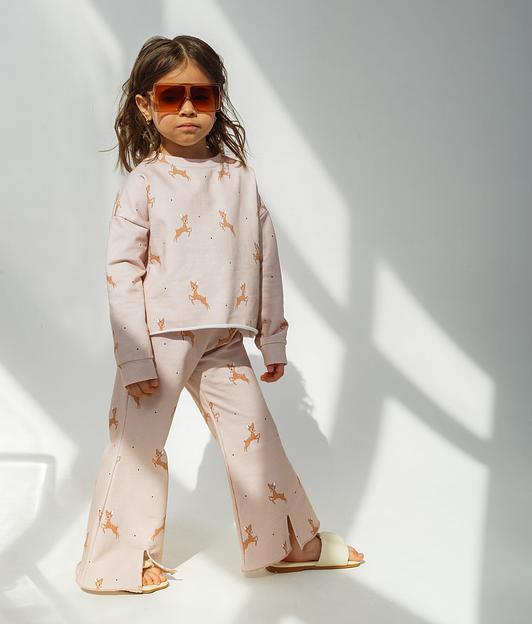 Брюки-клёш MINI DI «Моника» Бемби на бежевом, арт.720/20 ОПТ фото 4