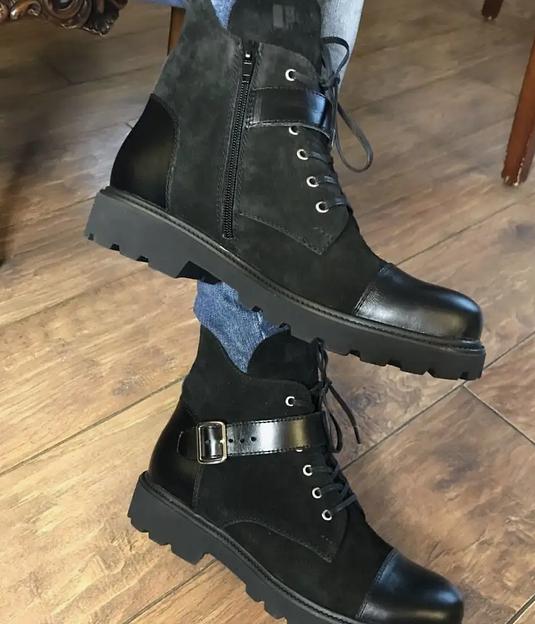 Ботильоны BuzShoes черные с ремешком ОПТ фото 1