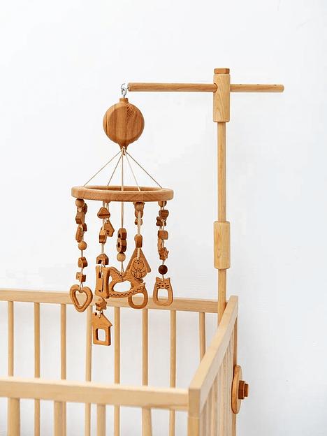 Мобиль музыкальный на кроватку для новорожденного из бука, Опт фото 1
