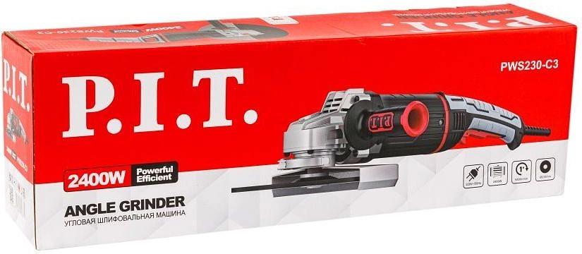 Углошлифовальная машина P.I.T. PWS230-C3 2400Вт 6500об/мин рез.шпин.:M14 d=230мм фото 5