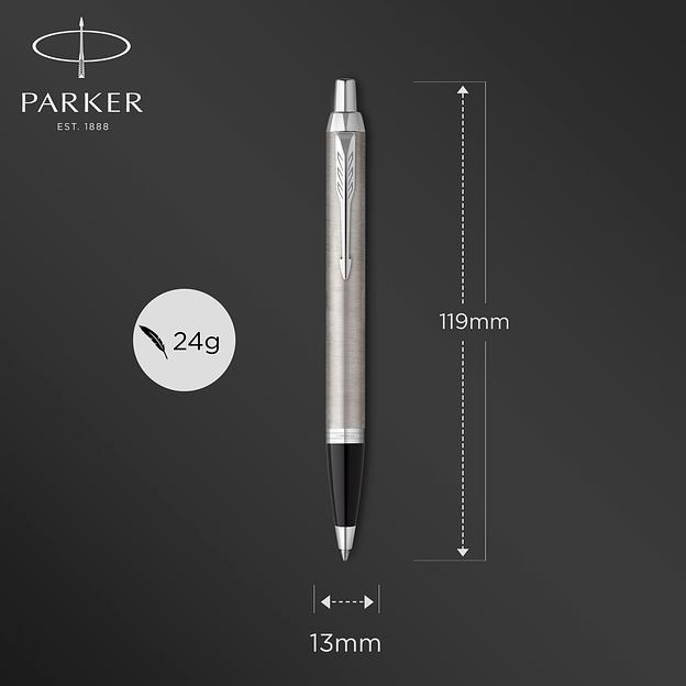 Ручка шариков. Parker IM Essential K319 (CW2143631) Brushed Metal CT M син. черн. подар.кор. фото 4