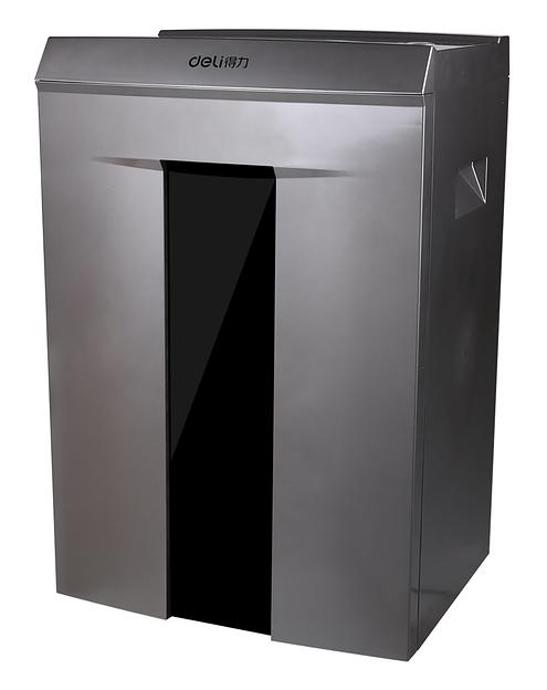 Шредер Deli 9907 серебристый с автоподачей (секр.P-4)/фрагменты/8лист./20лтр./скрепки/скобы/пл.карты/CD фото 1