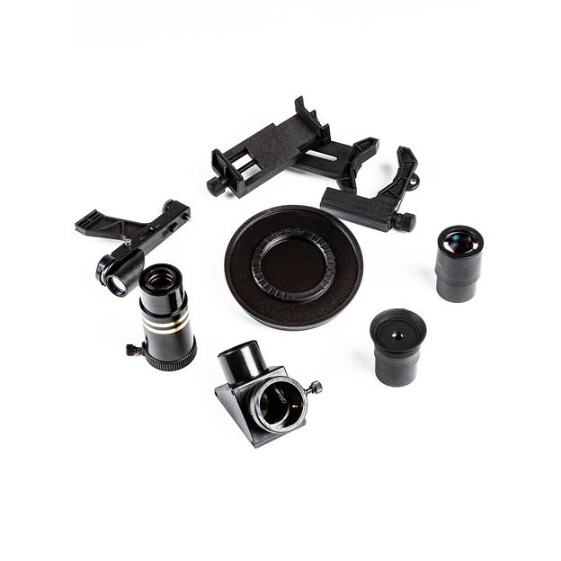 Praktica Телескоп Deneb 72/800, искатель red dot, адаптер для смартфона, стальная тренога, черный > фото 10