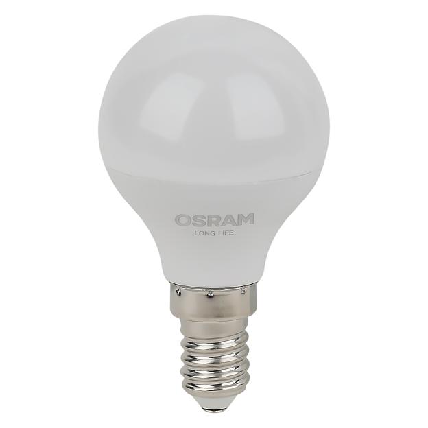 Лампа светодиодная LED 7Вт Е14 4000К 600Лм шар 220В (замена 60Вт) OSRAM фото 2