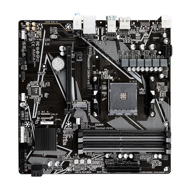 Материнская плата GIGABYTE A520M DS3H V2, SocketAM4, AMD A520, mATX, Ret фото 3