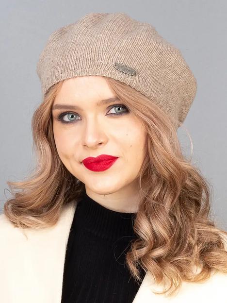 Берет весенний вязаный шерстяной ОПТ фото 1