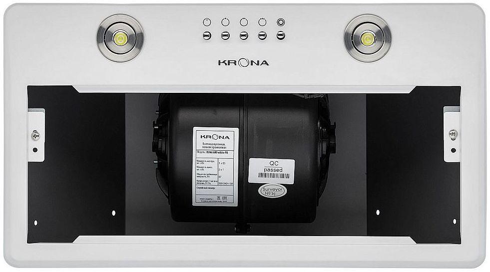 Вытяжка встраиваемая Krona Runa 600 PB белый управление: кнопочное (1 мотор) фото 2