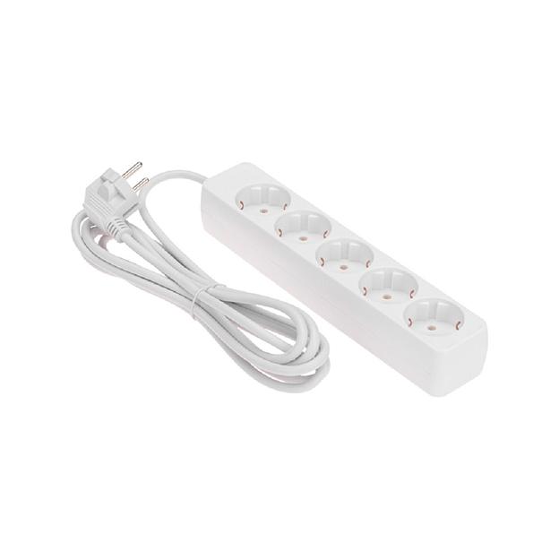 PROconnect (13-4212) Удлинитель 5 гнезд, 3м, 3х0,75мм?, с/з, белый фото 1