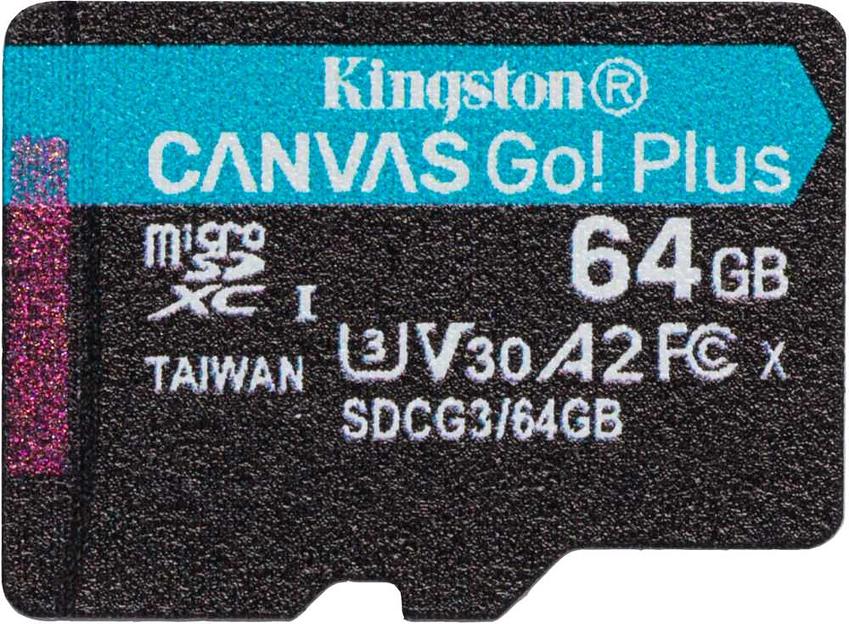 Флеш карта microSDXC 64Gb Class10 Kingston SDCG3/64GBSP Canvas Go! Plus w/o adapter фото 1