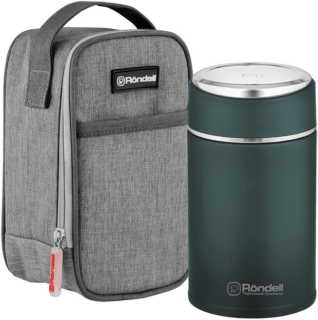 Термос для еды Rondell Aventura RDS-1660 0.7л. морская волна с чехлом картонная коробка фото 4