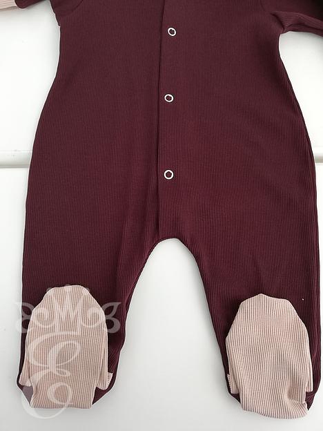 Комбинезон для малышей «Её малышество» бордовый, 2118КБр, опт фото 3