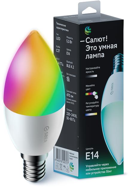 Умная лампа Sber Smart Home SBDV-00117 E14 фото 1
