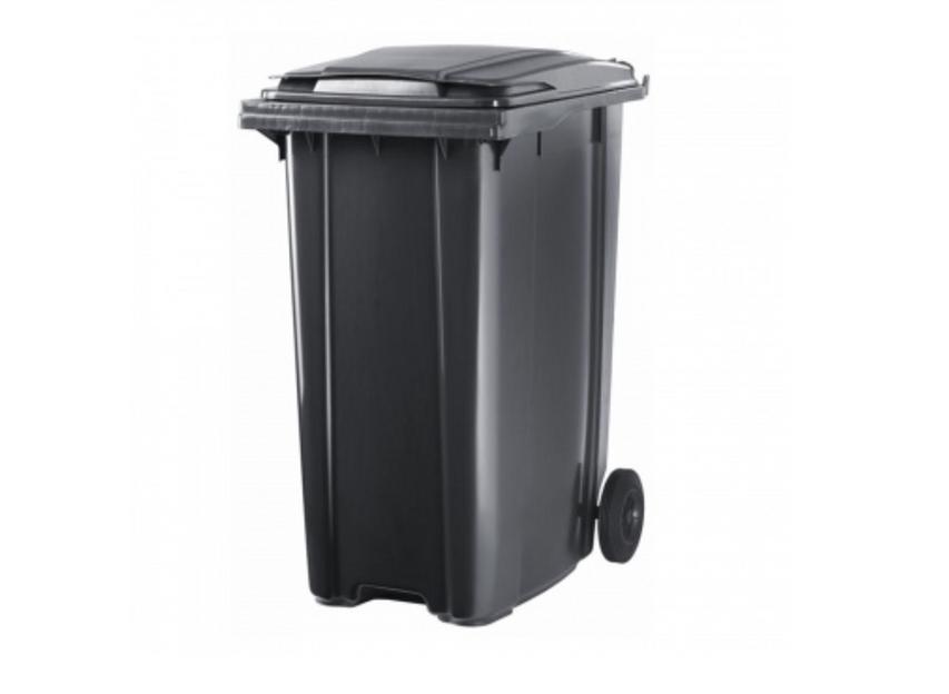 Мусорный контейнер 0,36 м³ для ТБО пластиковый 360 л на колесах, опт фото 1