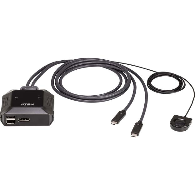 Квм переключатель ATEN 2-Port USB-C 4K DisplayPort Cable KVM Switch (US3312) фото 1