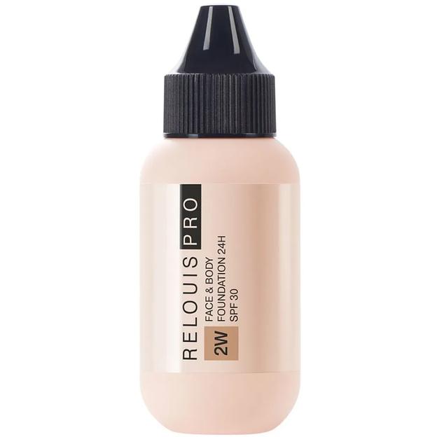 Relouis тональный крем face&body foundation 24h spf31 тон:2w средний оливковый фото 1